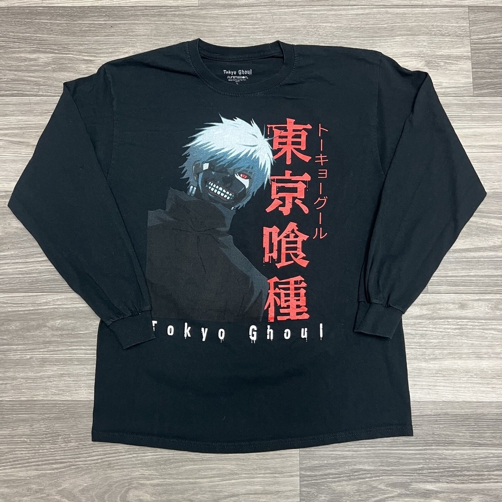 Funimation T-Shirt Mens Large Tokyo Ghoul Ken Kaneki Black Graphic EUC